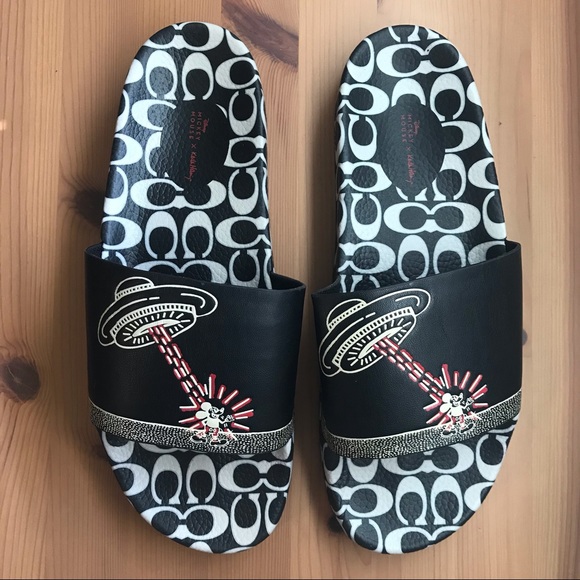 🐭❤️ Coach Disney Mickey Mouse X Keith Haring Slide Size 7 8 9 10 12 13 - Picture 3 of 12